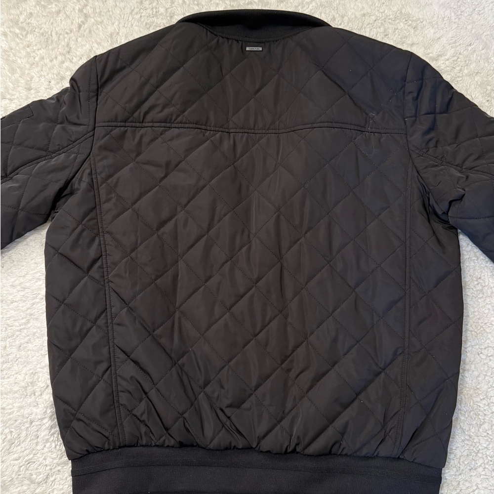 Calvin Klein Men's Black Quilted Bomber Jacket - Picture 6 of 9